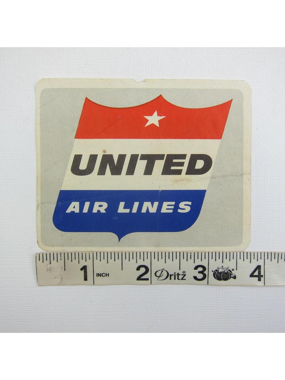 United Airlines Label Wheaties Premium Promo Sticker Vintage 1950s - Picture 7 of 12